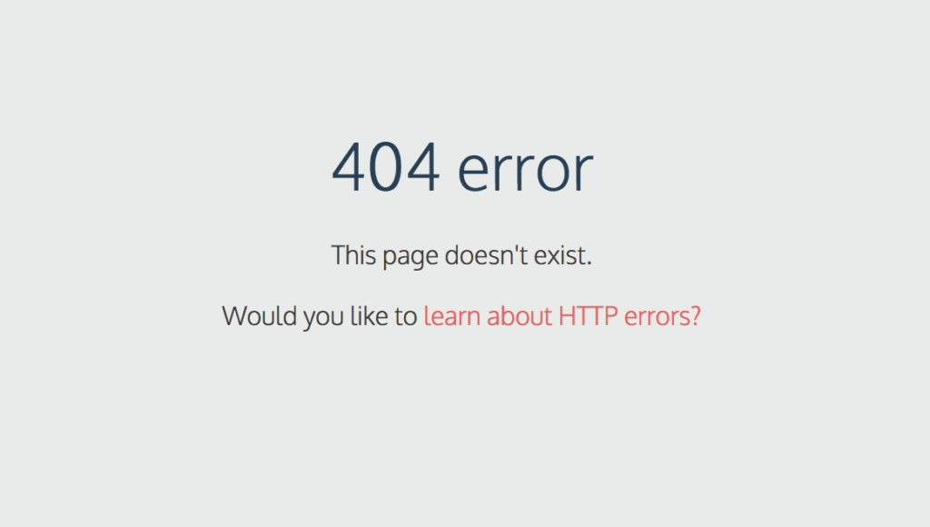 404 error page website broken link