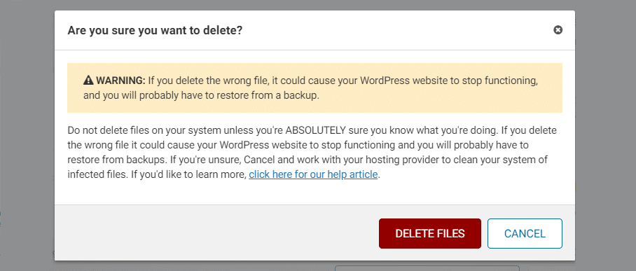 WordPress malware warning browser screen