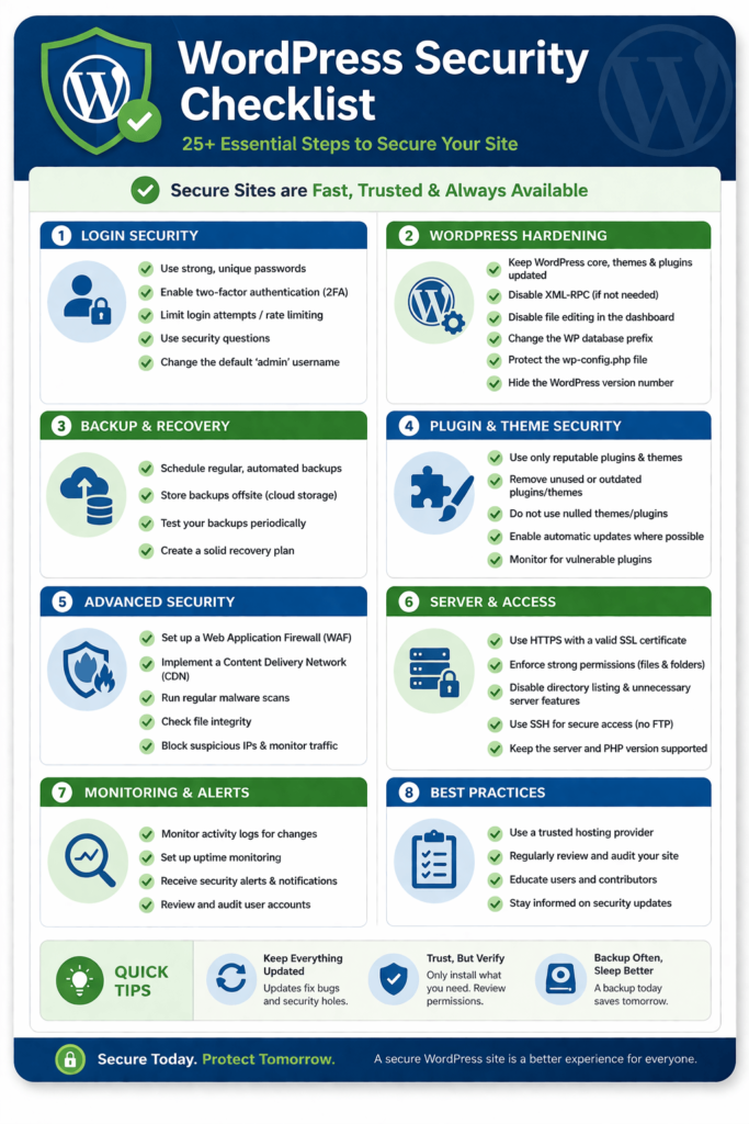 WordPress security checklist for peace of mind