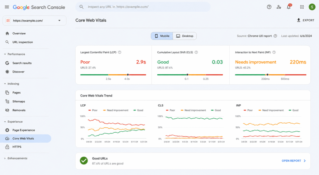 pass-core-web-vitals-in-wordpress-google-search-console