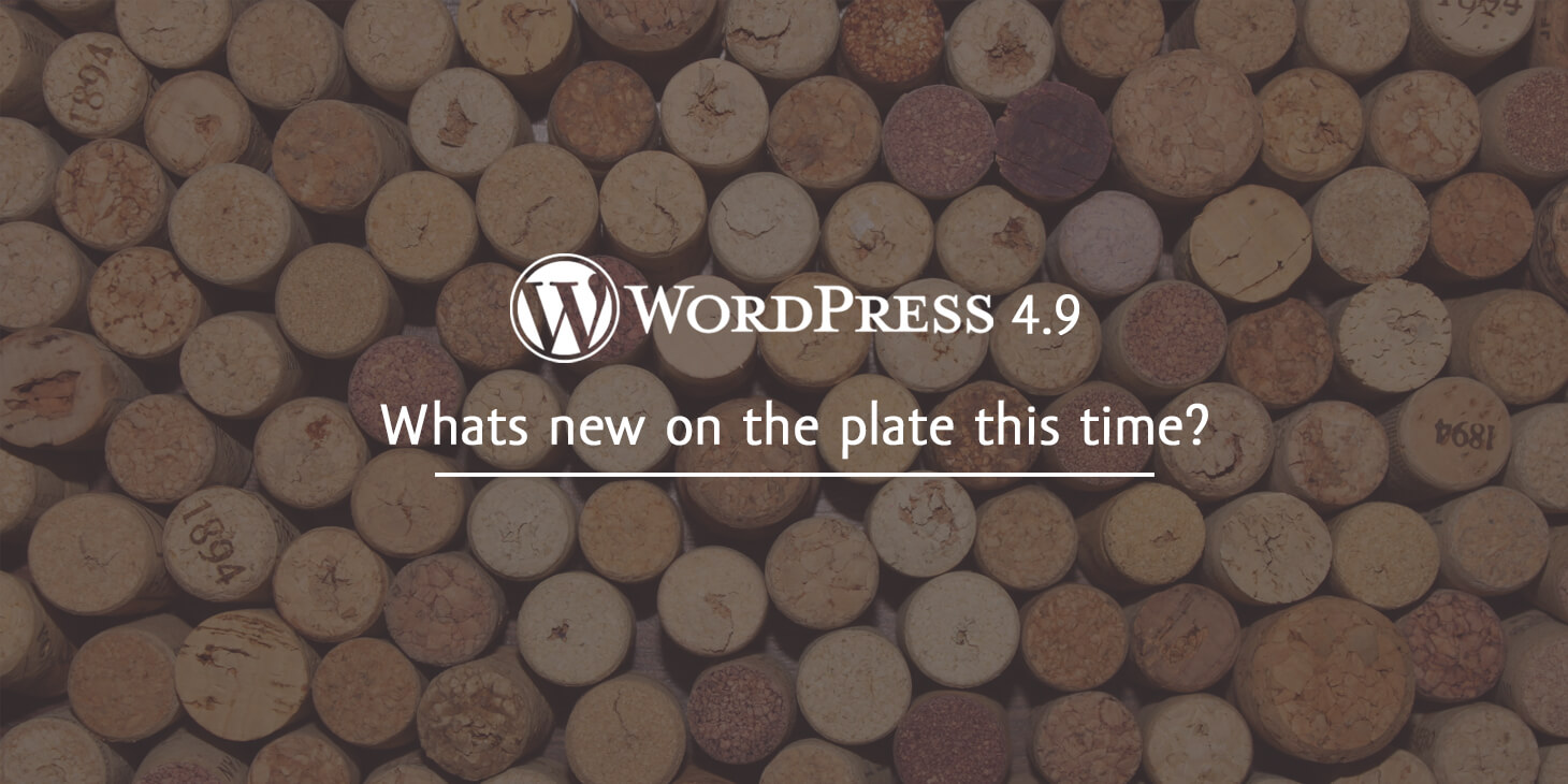 WordPress 4.9 – Whats new on the plate this time?