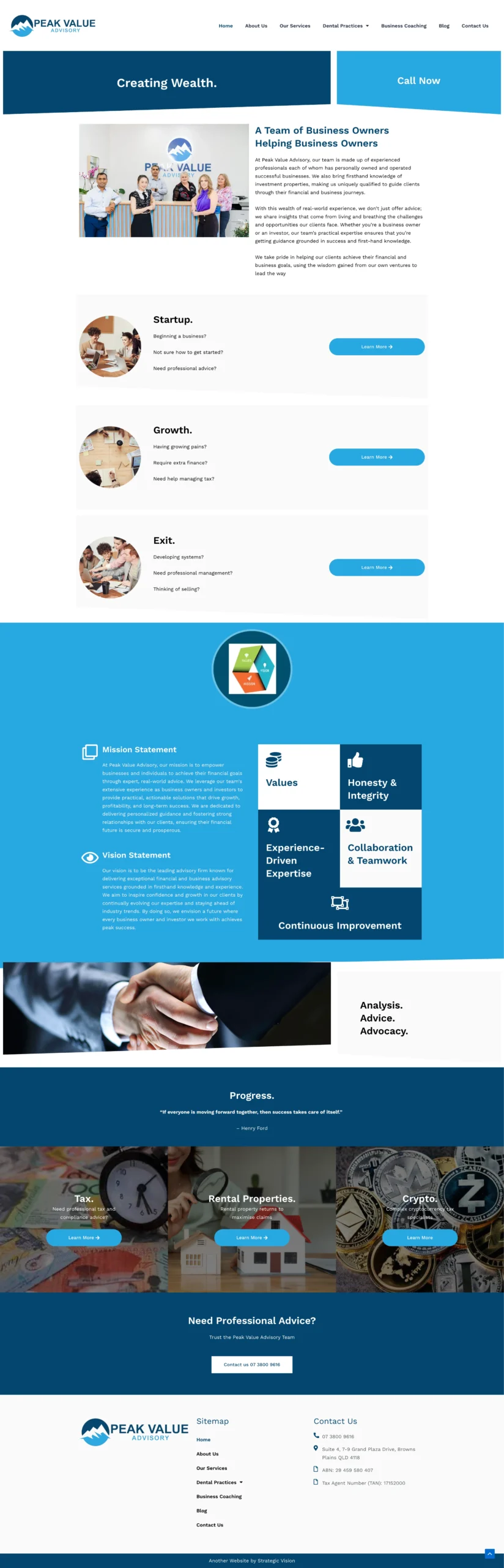 Client website before the CodeCaste WordPress redesign