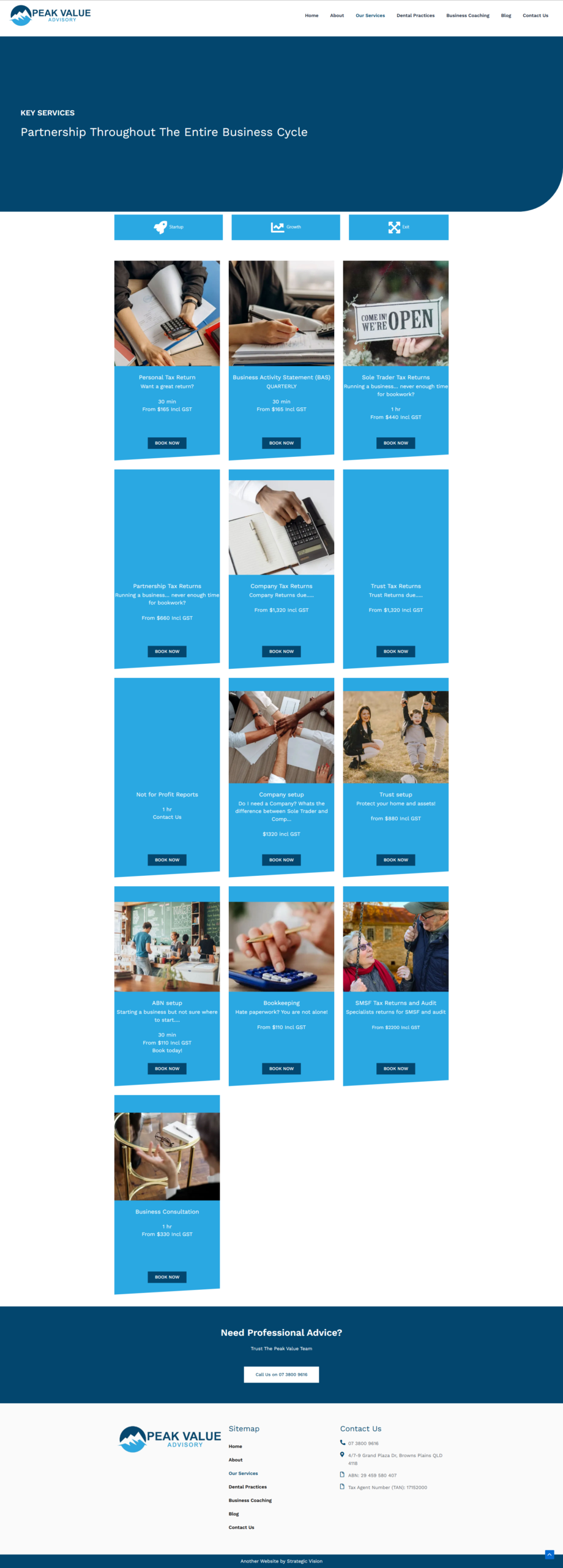 Before: Service page transformation