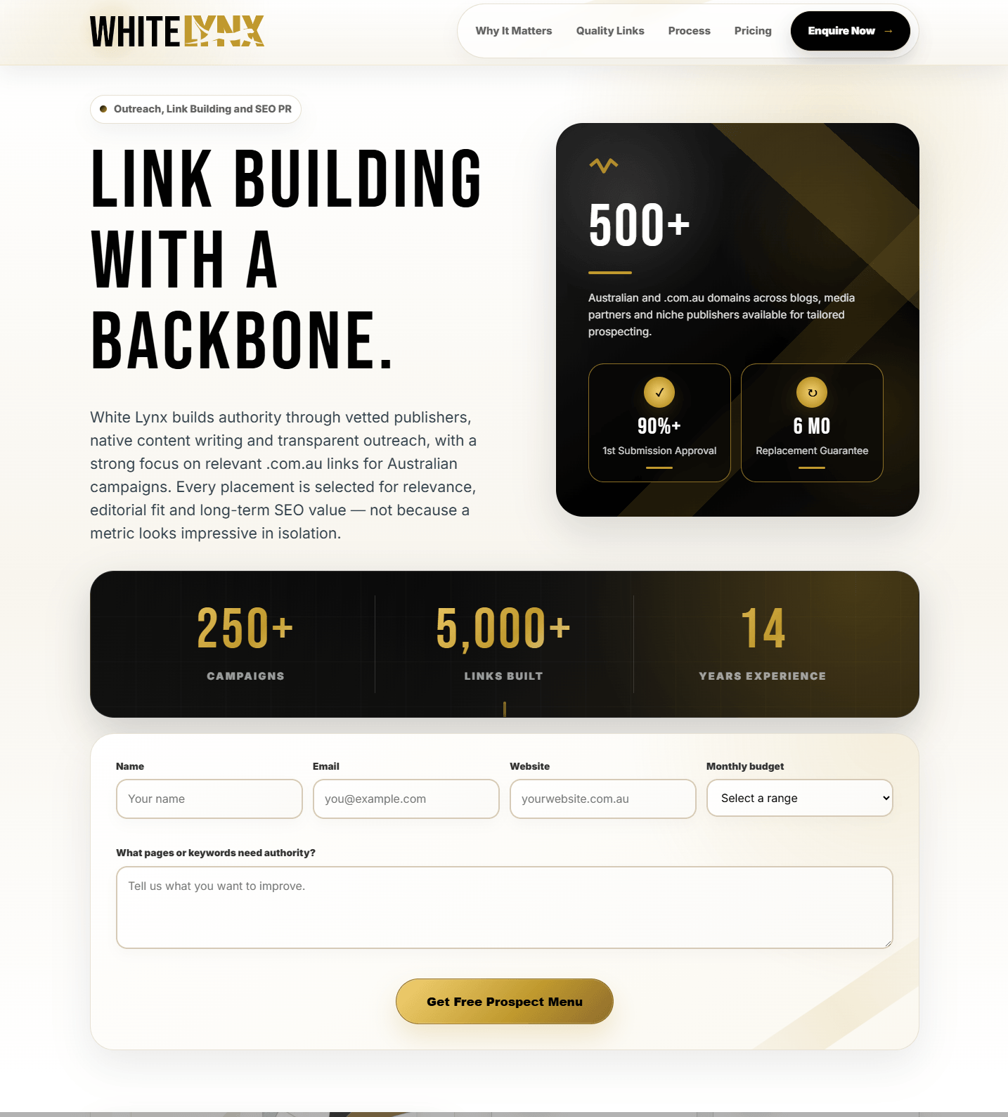 White Lynx Website Redesign